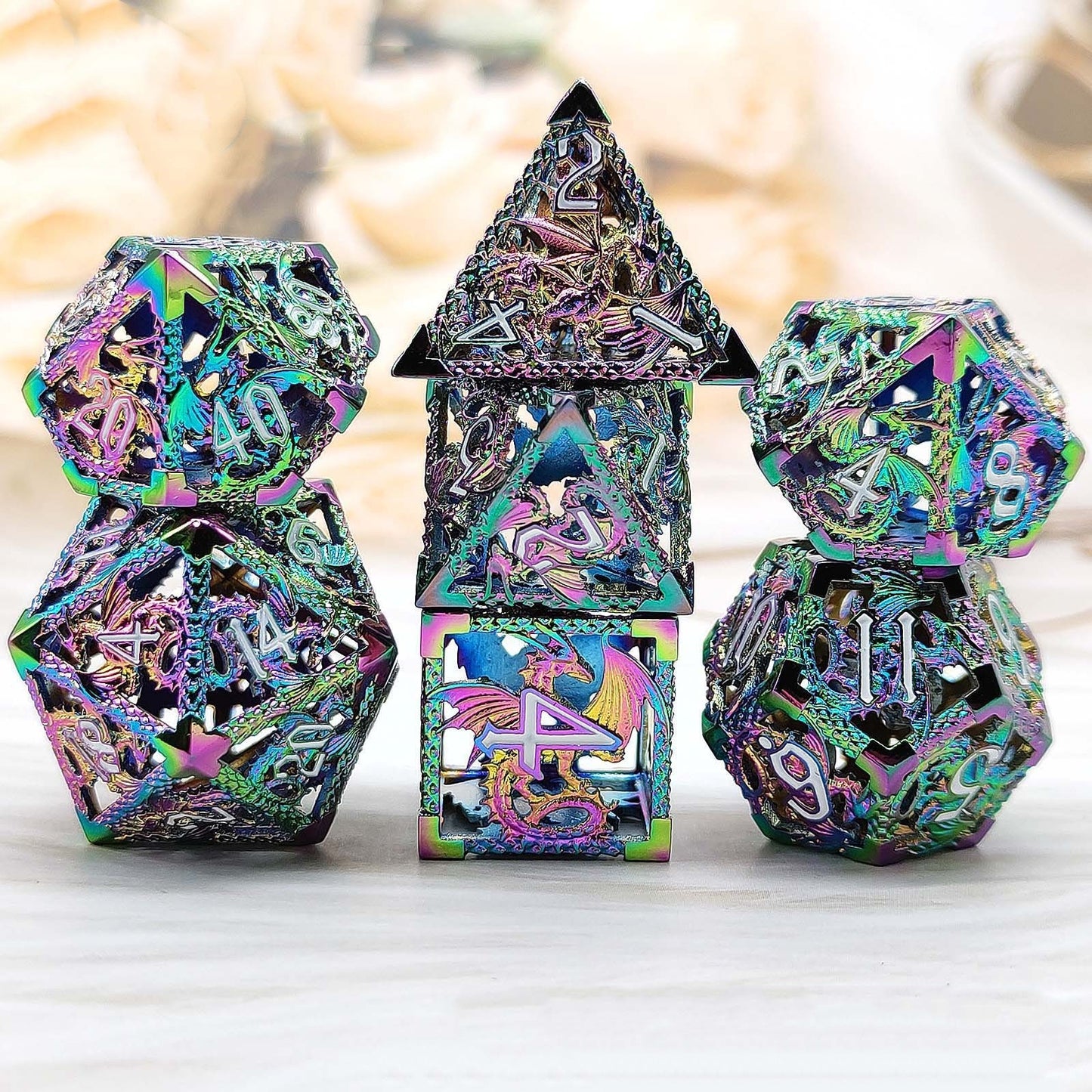 Metal Dice Set | Hollow | 7-Piece