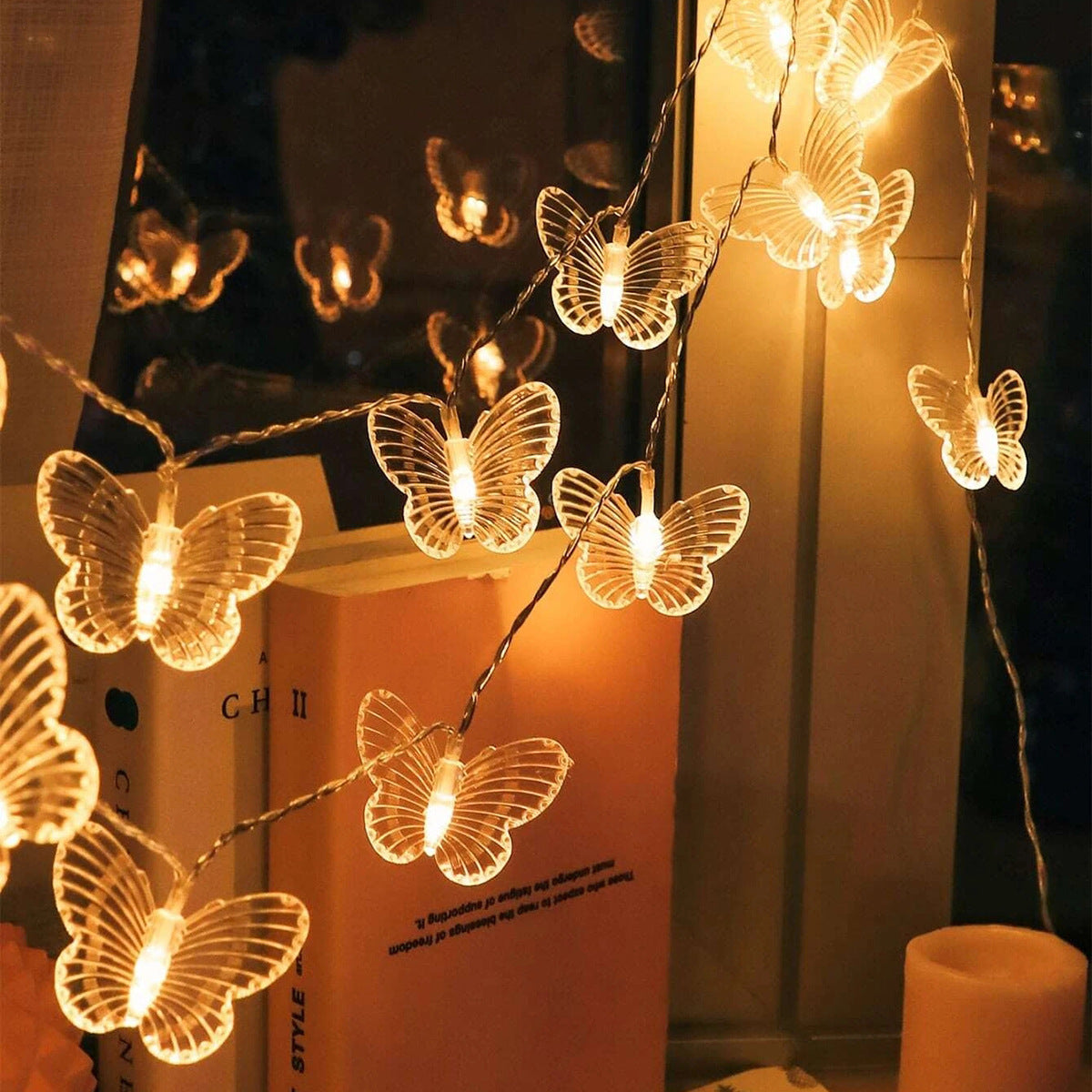 Butterfly String Lights | LED Outdoor & Indoor Use | Plug-and-Play Installation