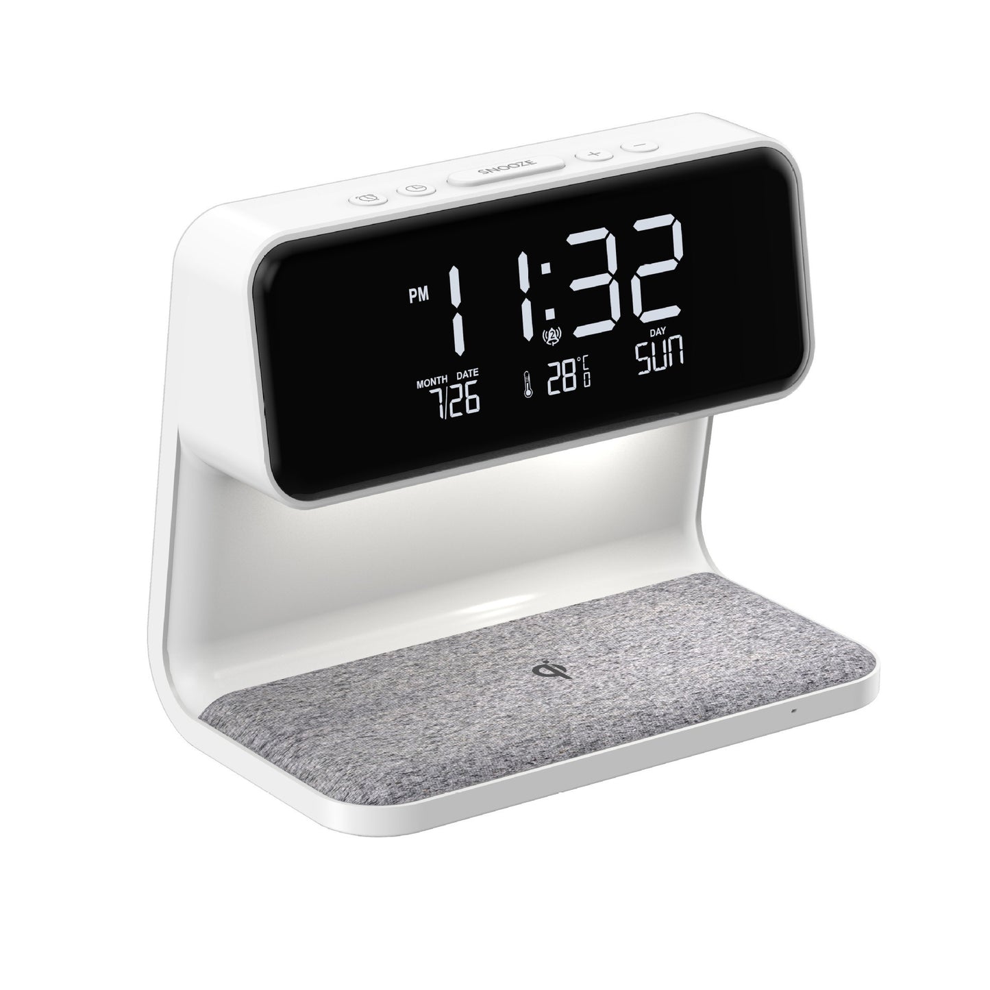 Smart Bedside Hub | 3-in-1 Charger & Alarm Clock | Adjustable LED Lighting