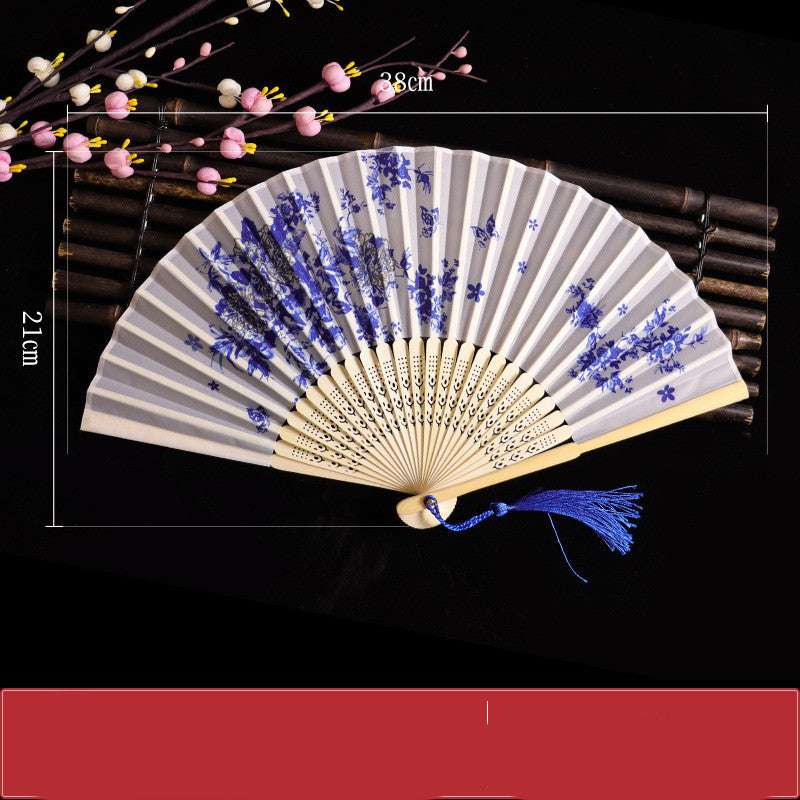Vintage Hand Fan | Chinese-Japanese Folding Style | Smooth Operation for Performance