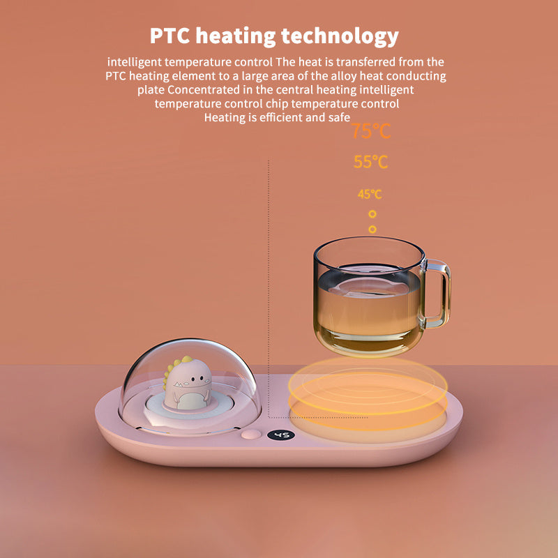 Smart Mug Warmer | PTC Heating & 3-Temp Control | Built-in Aroma Diffuser