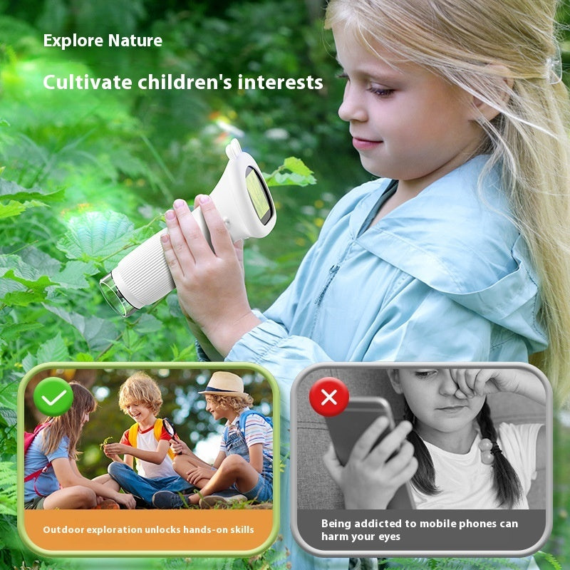 Portable Optical Microscope | 1000x Magnification | 8-LED Illumination & Video Recording