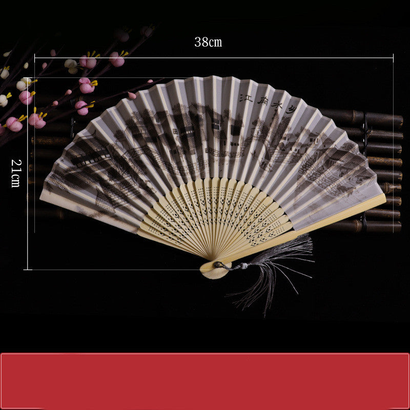 Vintage Hand Fan | Chinese-Japanese Folding Style | Smooth Operation for Performance