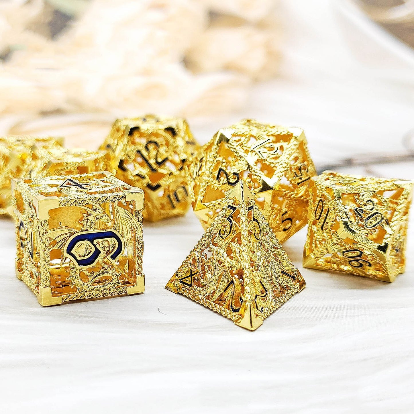 Metal Dice Set | Hollow | 7-Piece