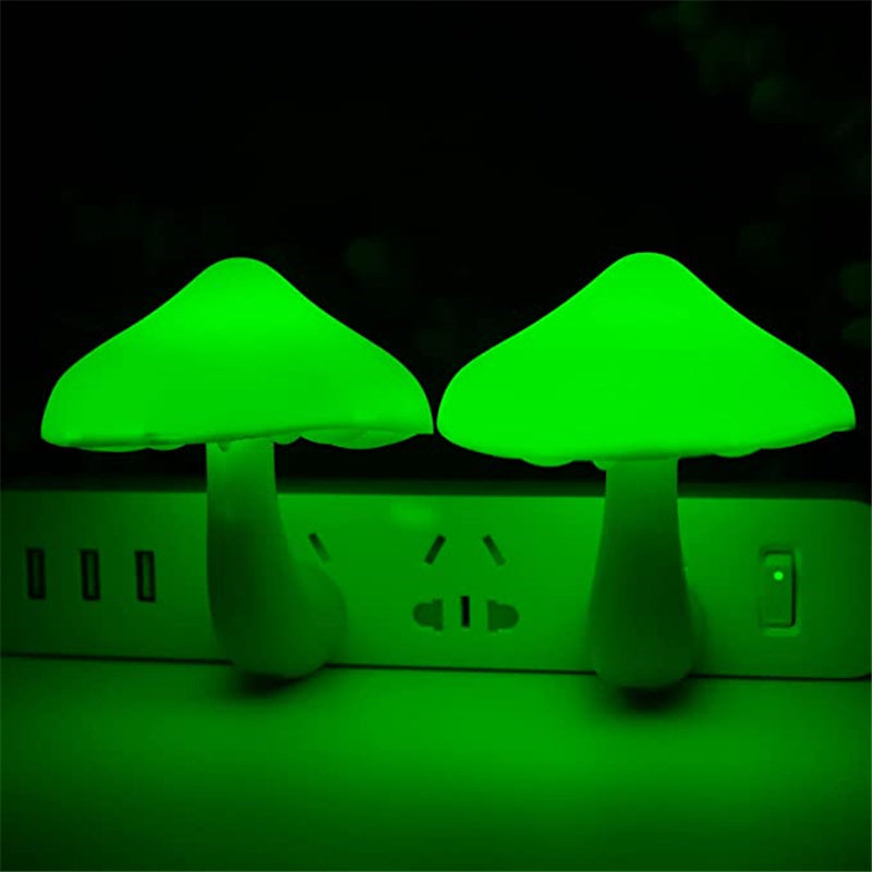 Auto Sensor Mushroom Night Light | Plug-In Light Activated | Warm White & Energy Saving