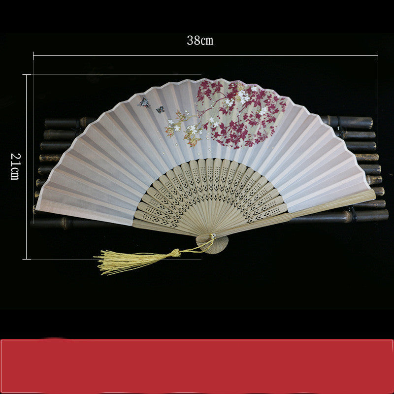 Vintage Hand Fan | Chinese-Japanese Folding Style | Smooth Operation for Performance
