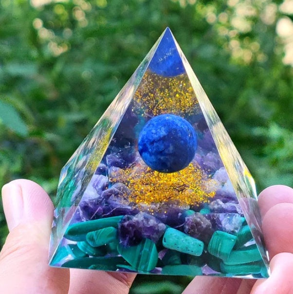 Orgone Pyramid | Handmade Resin & Copper Energy Generator | Feng Shui & EMF Protection
