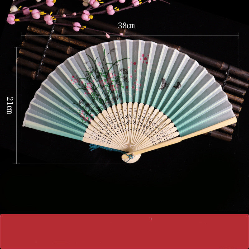 Vintage Hand Fan | Chinese-Japanese Folding Style | Smooth Operation for Performance