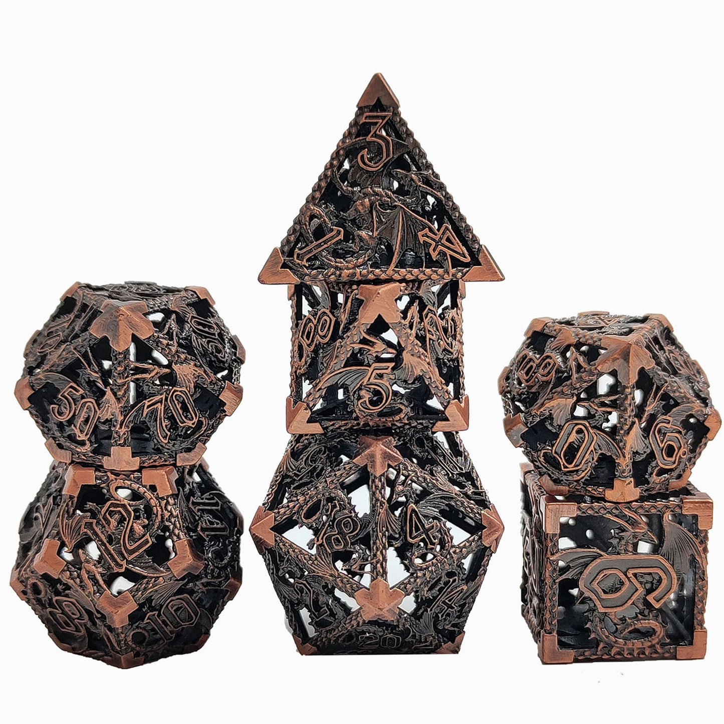 Metal Dice Set | Hollow | 7-Piece