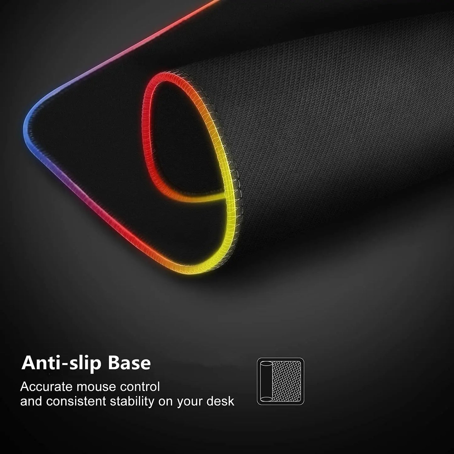 LED Gaming Mouse Pad | Multi-Color Lighting Effects | Spill-Resistant Surface
