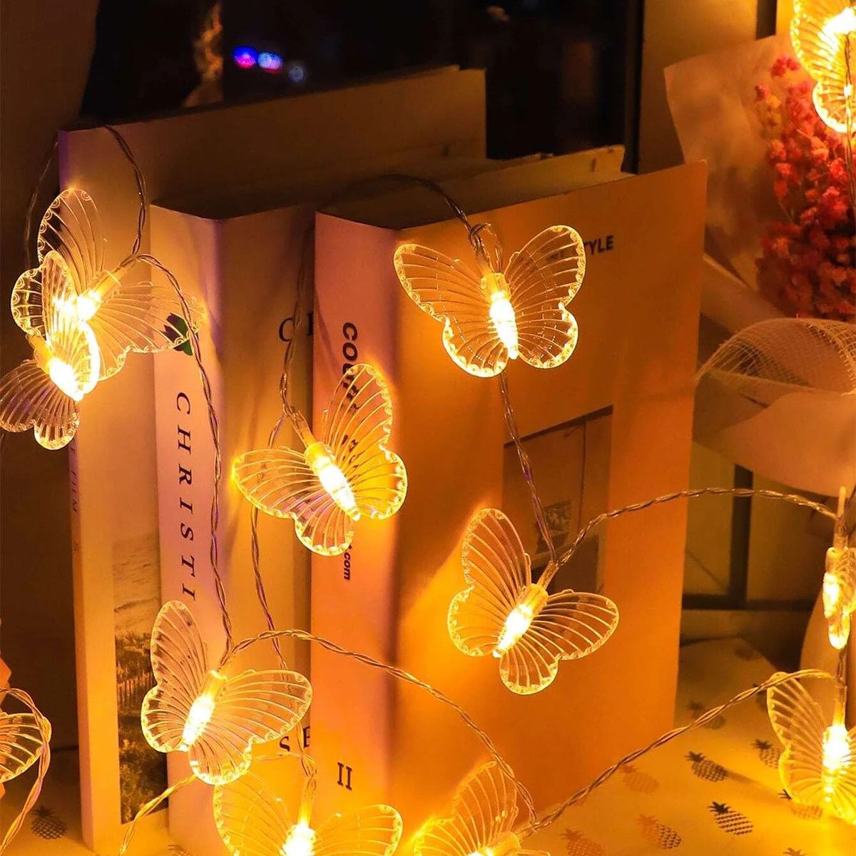 Butterfly String Lights | LED Outdoor & Indoor Use | Plug-and-Play Installation