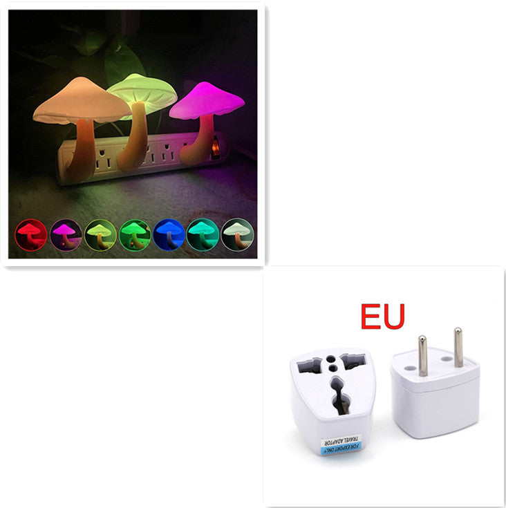 Auto Sensor Mushroom Night Light | Plug-In Light Activated | Warm White & Energy Saving