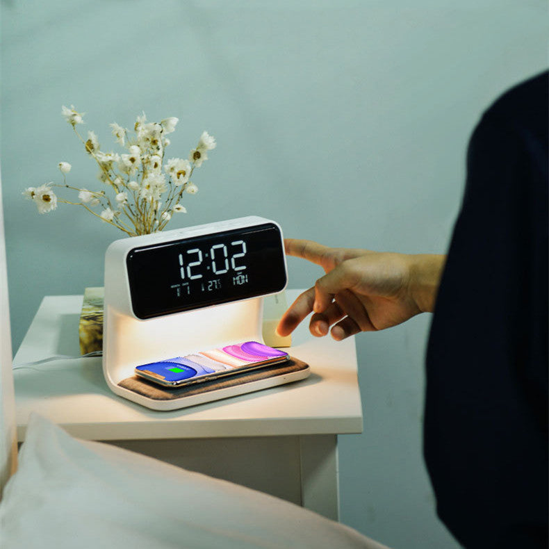 Smart Bedside Hub | 3-in-1 Charger & Alarm Clock | Adjustable LED Lighting