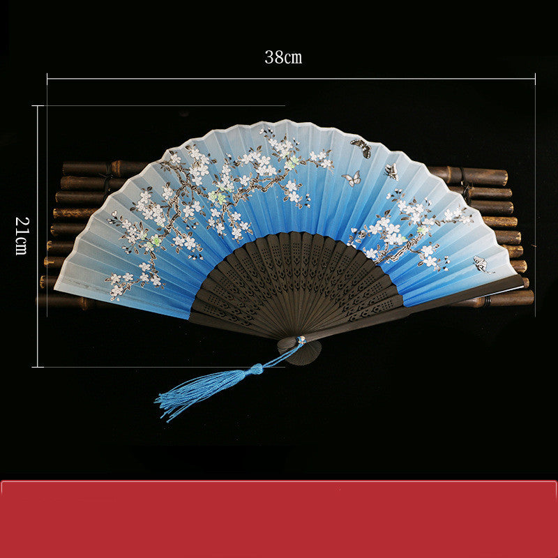 Vintage Hand Fan | Chinese-Japanese Folding Style | Smooth Operation for Performance