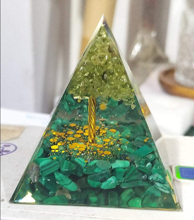Orgone Pyramid | Handmade Resin & Copper Energy Generator | Feng Shui & EMF Protection