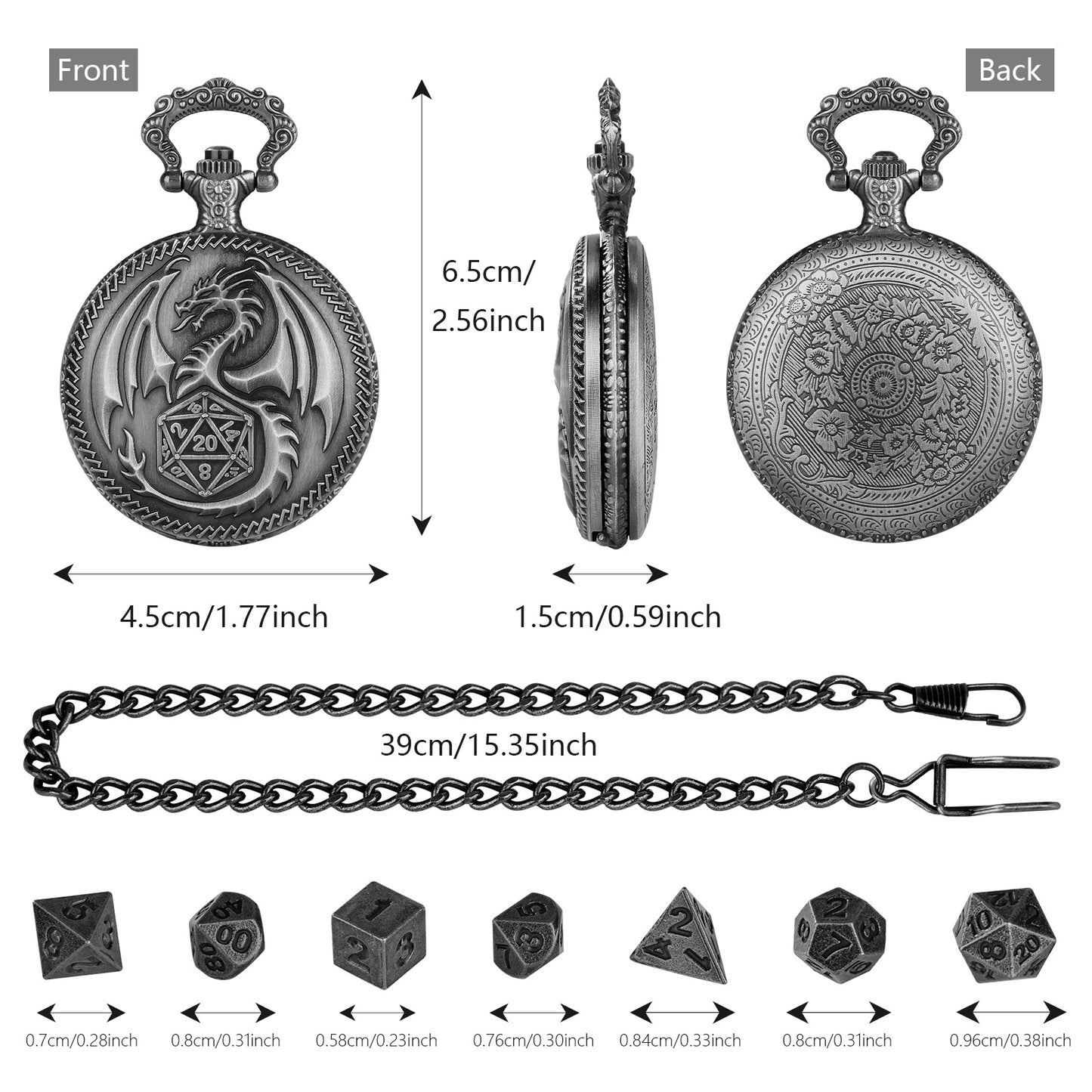 Dice Necklace | Mini Multi-Dice Pendant | Adjustable Cord