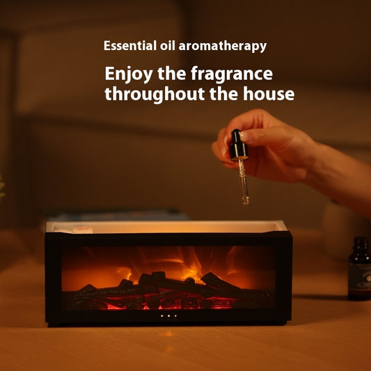 Flame Aroma Diffuser & Humidifier | 7-Color Mood Lighting | Large Tank & Auto Shut-Off