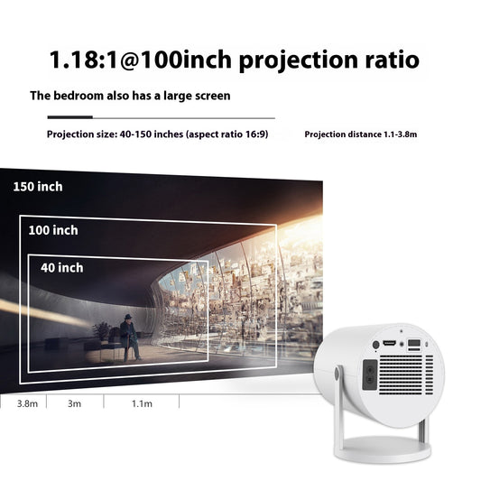 Magcubic HY300 Smart Projector | 5G WiFi & Auto Keystone | 720P HD with 4K Support