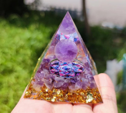 Orgone Pyramid | Handmade Resin & Copper Energy Generator | Feng Shui & EMF Protection