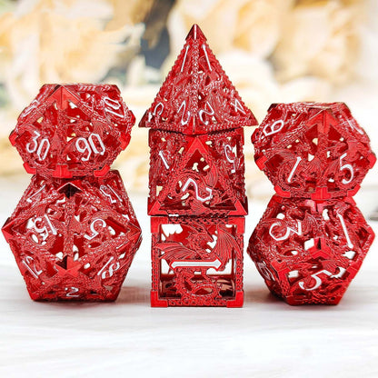 Metal  Dice Set | Hollow |  7-Piece