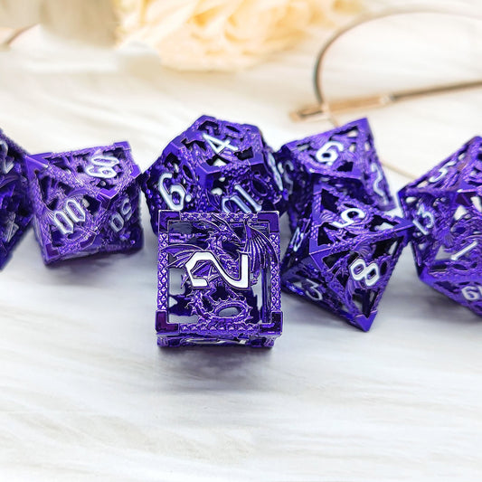 Metal  Dice Set | Hollow |  7-Piece