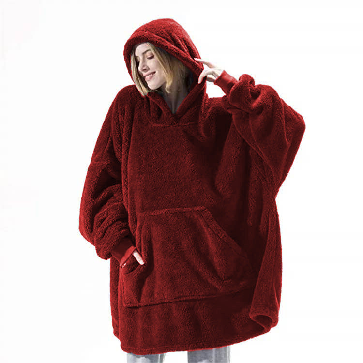 Oversized Wearable Blanket Hoodie | Ultra-Soft Sherpa Fleece | Giant Pocket & Hood