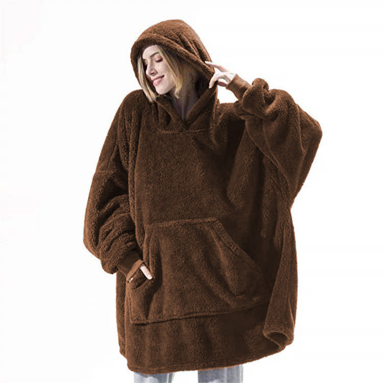 Oversized Wearable Blanket Hoodie | Ultra-Soft Sherpa Fleece | Giant Pocket & Hood