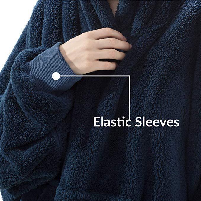 Oversized Wearable Blanket Hoodie | Ultra-Soft Sherpa Fleece | Giant Pocket & Hood
