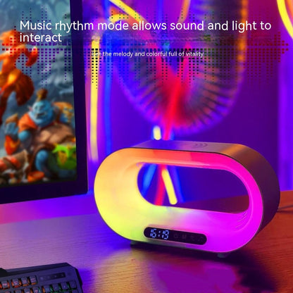 3-in-1 Nightstand Device | Qi Wireless Charger | Customizable Dimmable Night Light