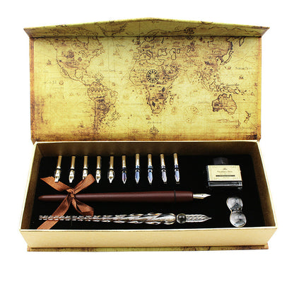 Crystal Dip Pen Collection | Interchangeable Nib System | Premium Ink