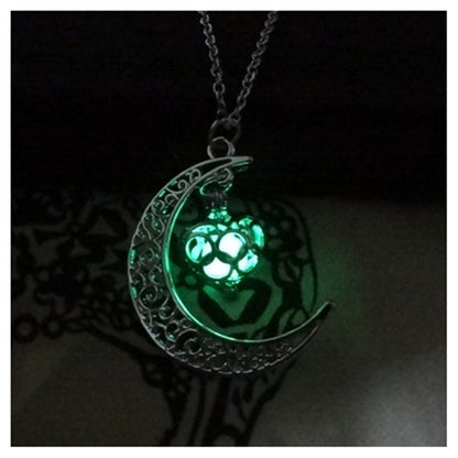 Luminescent Necklace | Glow-in-the-Dark Pendant | Elegant Delicate Chain