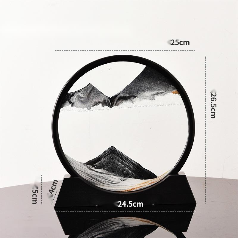 3D Moving Sand Art Frame | Dynamic Landscape Display | Stress Relief Desk Sculpture