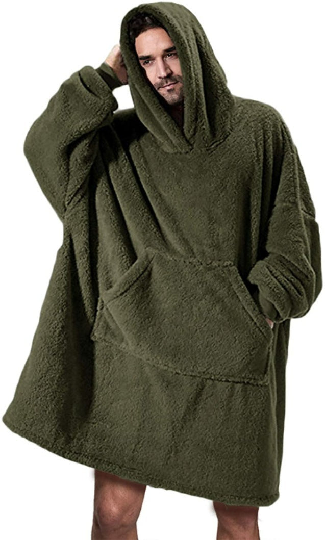 Oversized Wearable Blanket Hoodie | Ultra-Soft Sherpa Fleece | Giant Pocket & Hood