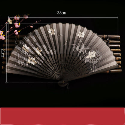 Vintage Hand Fan | Chinese-Japanese Folding Style | Smooth Operation for Performance