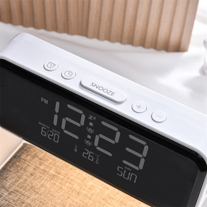 Smart Bedside Hub | 3-in-1 Charger & Alarm Clock | Adjustable LED Lighting