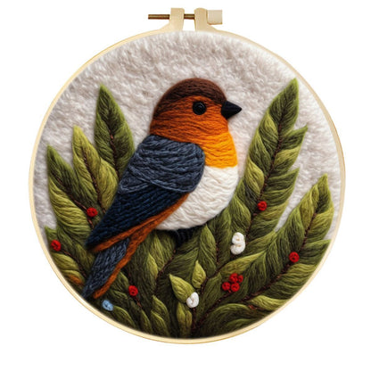 DIY Needle Felting Kit | 3D Floral Hoop Art | Complete Beginner Craft Set