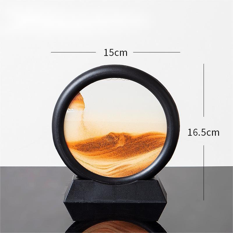 3D Moving Sand Art Frame | Dynamic Landscape Display | Stress Relief Desk Sculpture