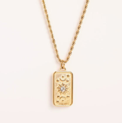 Tarot Necklace | Major Arcana Pendant | Enamel & Rhinestone Detail