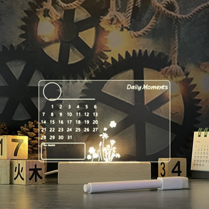 Message Board Lamp | Transparent Acrylic Panel | Write-On & Erasable Surface