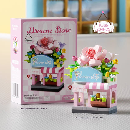 DIY Mini Building Blocks "Dream Store" | 207-Piece Micro Brick Set | Kawaii Shop Model Kit