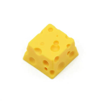 Swiss Cheese Artisan Keycap | 3D Handcrafted Resin Design | Cherry MX Stem Compatible