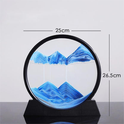 3D Moving Sand Art Frame | Dynamic Landscape Display | Stress Relief Desk Sculpture