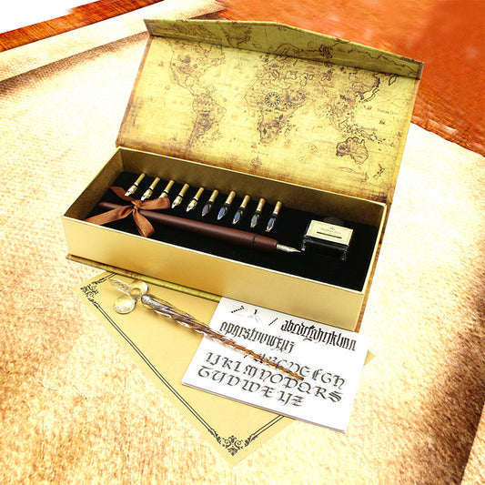 Crystal Dip Pen Collection | Interchangeable Nib System | Premium Ink