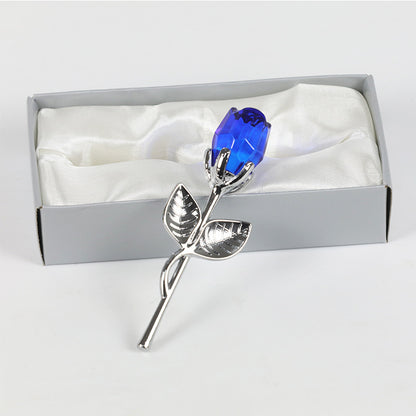 Crystal Art Rose | Decorative Crystal Rose |Premium Display Piece
