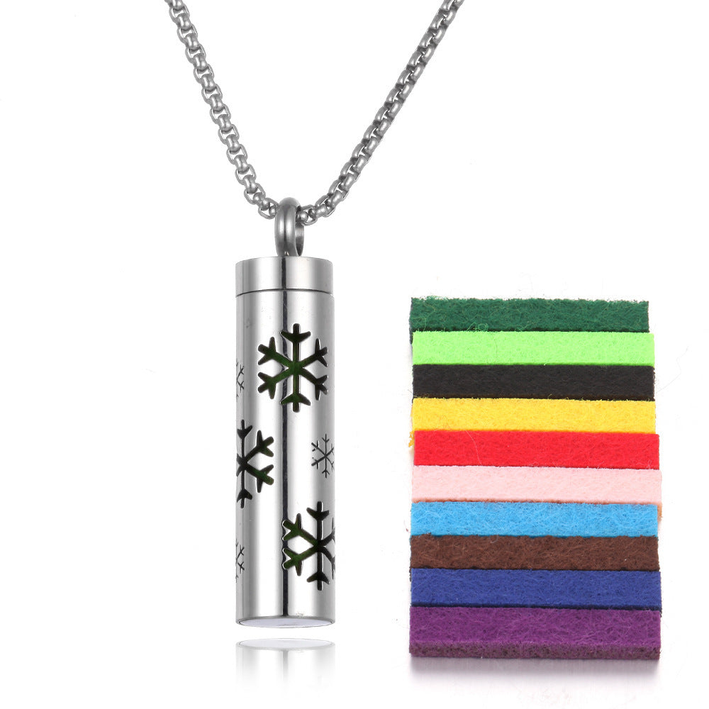 Aromatherapy Diffuser Necklace | Stainless Steel Locket Pendant | Portable Essential Oil Jewelry