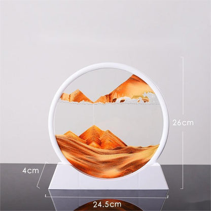 3D Moving Sand Art Frame | Dynamic Landscape Display | Stress Relief Desk Sculpture