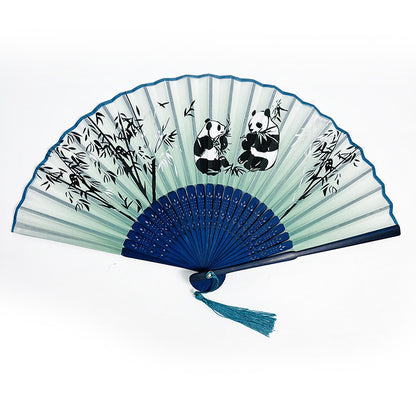 Vintage Hand Fan | Chinese-Japanese Folding Style | Smooth Operation for Performance