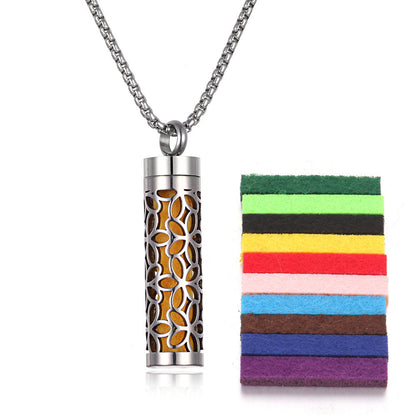 Aromatherapy Diffuser Necklace | Stainless Steel Locket Pendant | Portable Essential Oil Jewelry