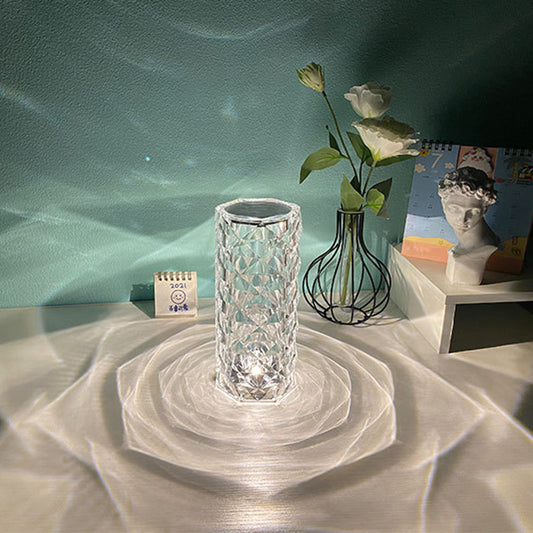 Crystal Table Lamp | 16 Color Touch Control | Remote & AC Power Operation