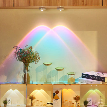 Portable Rainbow Projector Light | Wireless Stick-On Design | Multi-Color Mood Ambiance
